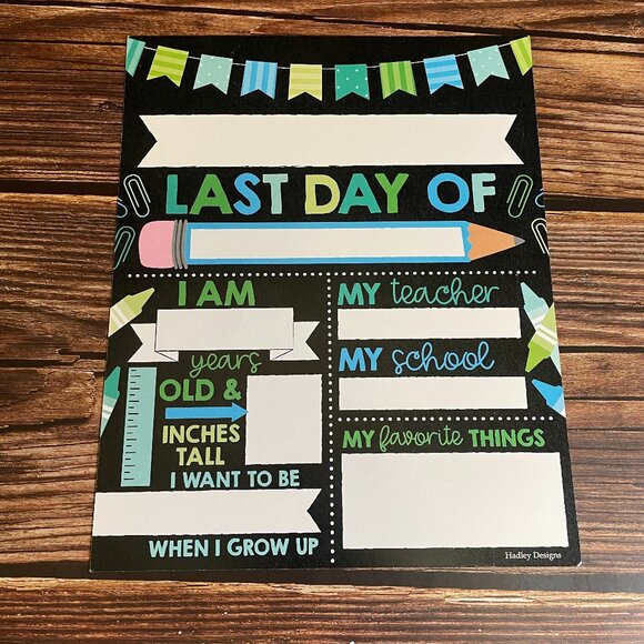 Back to School Signs 10 cardstock sheets, front and back (SKU: 43MI) - Picture 4 of 4